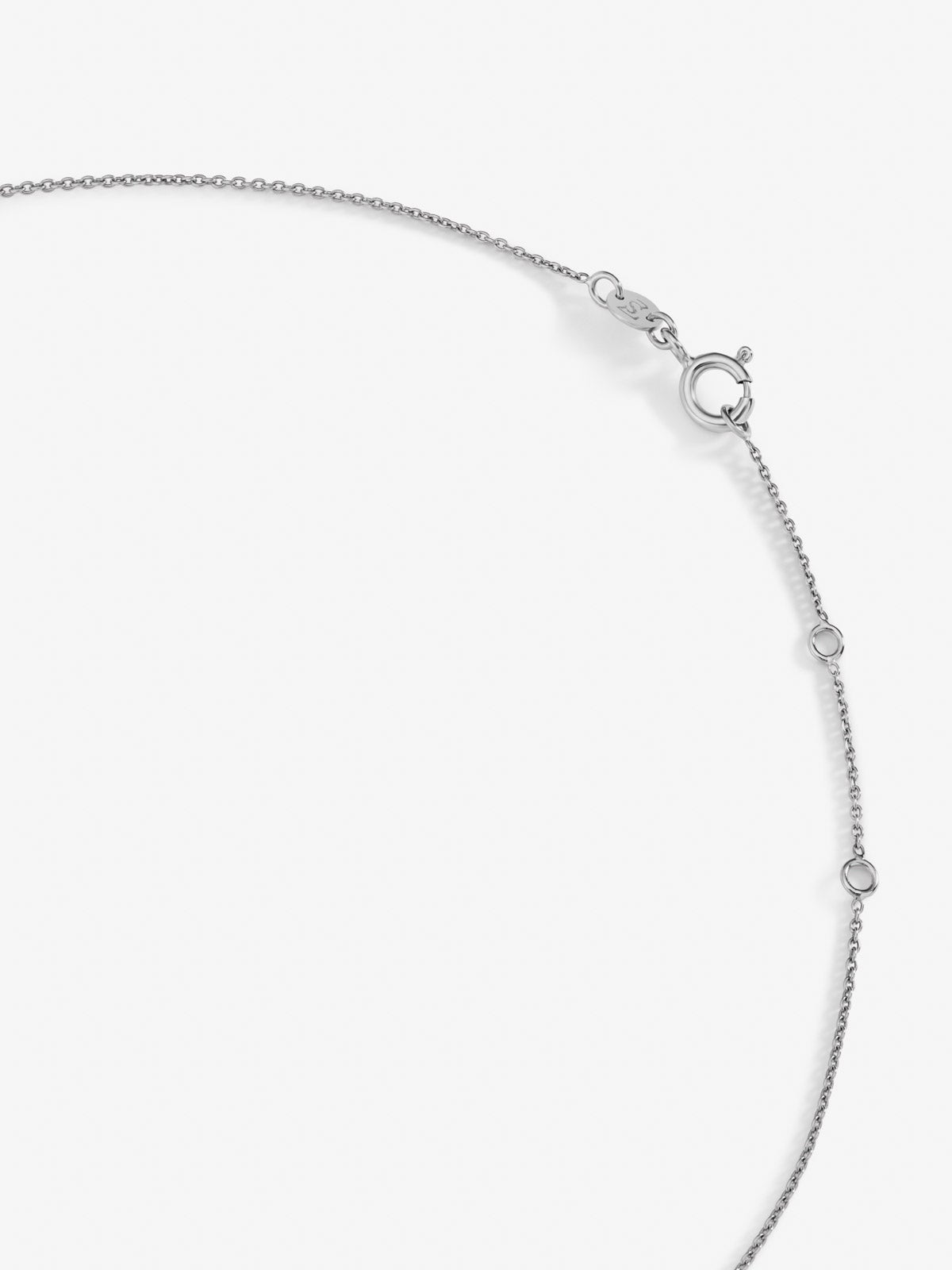Colgante de oro blanco de 18K con diamantes en talla brillante de 0,07 cts