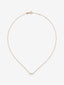 Collar de oro rosa de 18K con 5 diamantes en talla brillante con un total de 0,07 cts