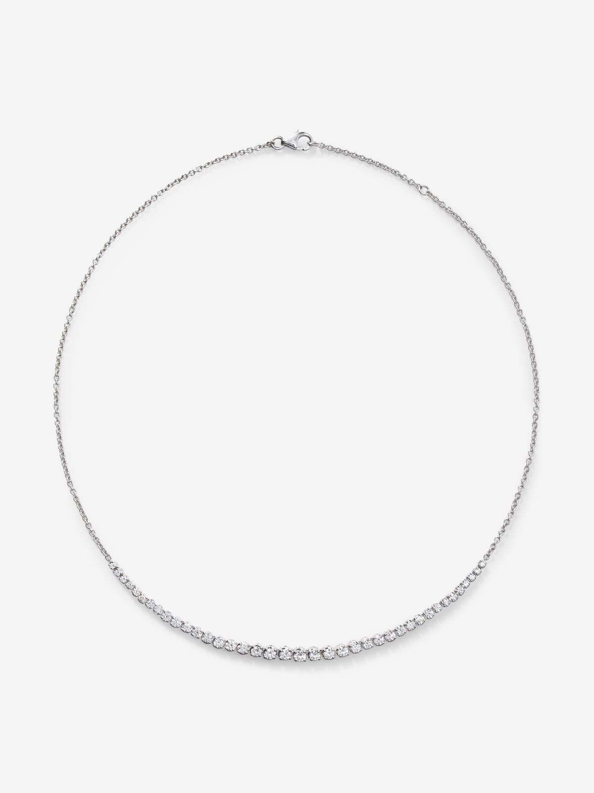 Collar de oro blanco de 18k con diamantes de 1,93cts