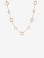 Collar círculos gallonados de oro rosa de 18kt
