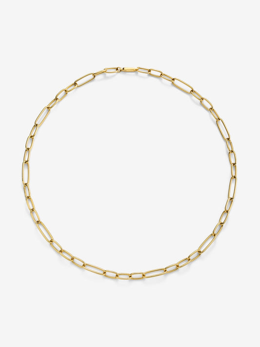 Collar corto eslabones de oro amarillo de 18K (60cm)