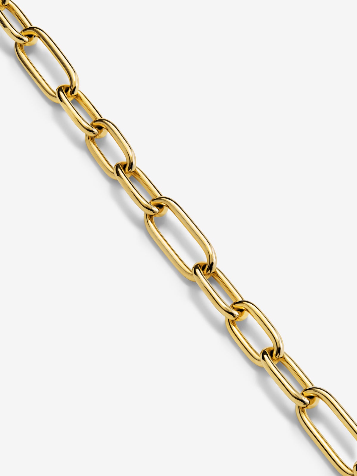 Collar largo de eslabones grandes de oro amarillo de 18K