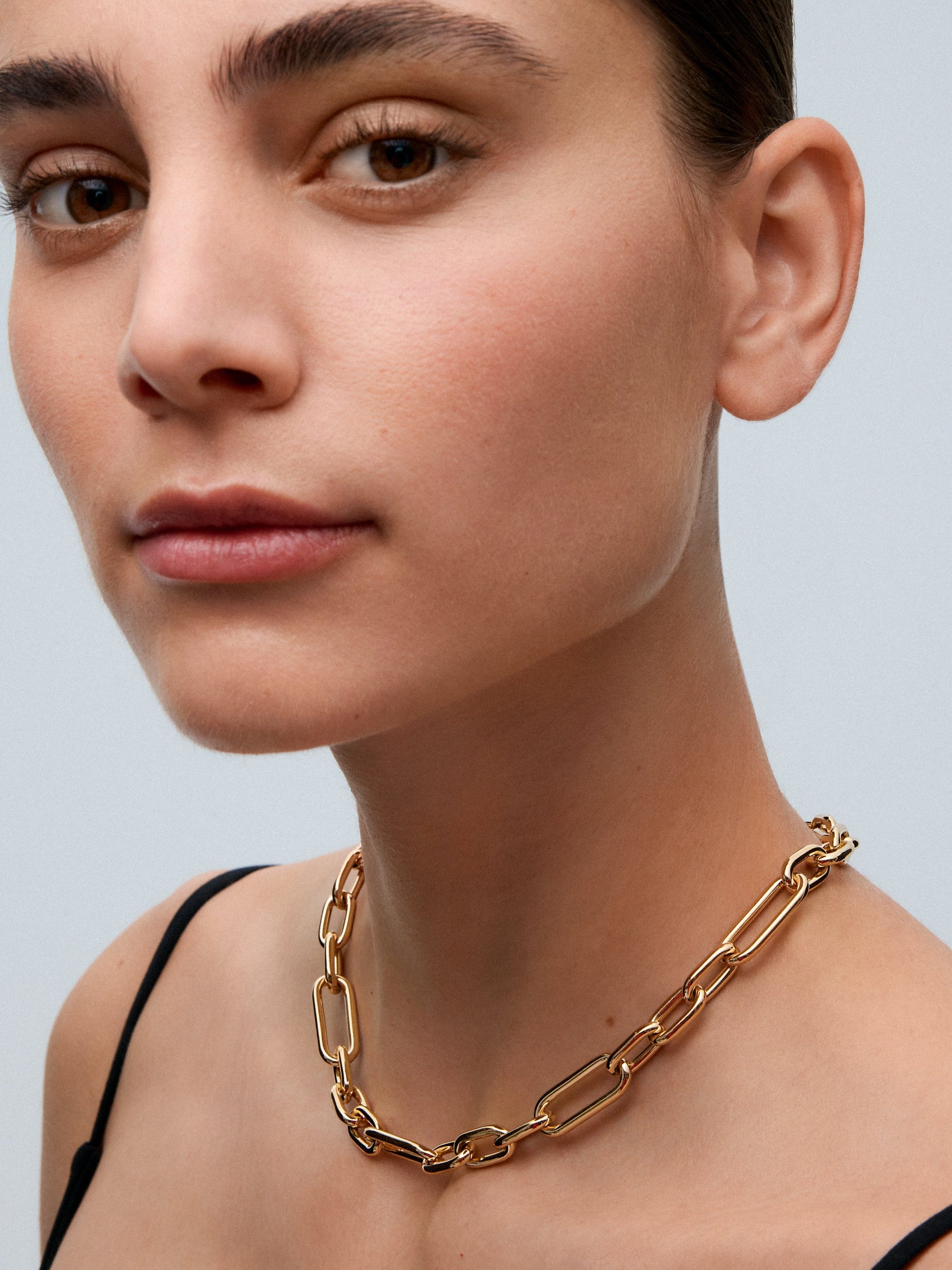Collar eslabones grande oro amarillo de 18K