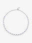 Collar rivière de oro blanco de 18K con 25 zafiros azules en talla brillante con un total de 1,7 cts y 72 diamantes en talla brillante con un total de 3,97 cts