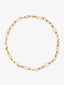 Collar de eslabones de oro amarillo de 18K con 5 perlas akoya de 8mm