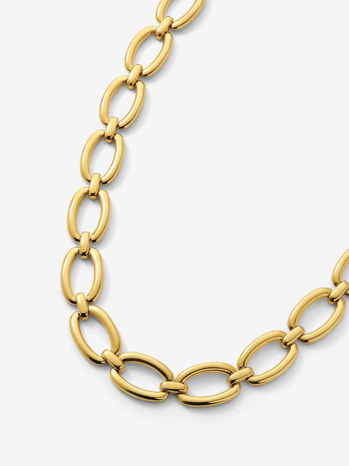 Collar eslabones de oro amarillo de 18K con pavé de diamantes