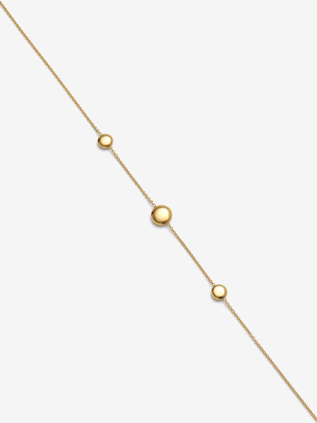 Collar de oro amarillo de 18K con motivos de esferas