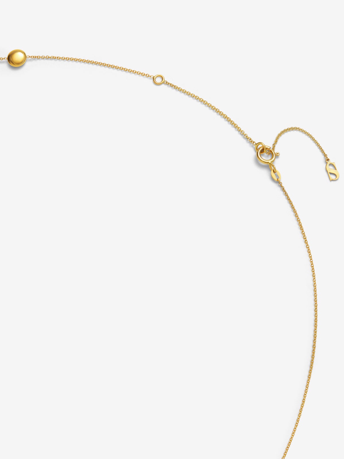 Collar de oro amarillo de 18K con 6 diamantes en talla brillante con un total de 0,21 cts