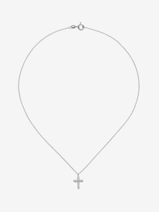 Colgante de grace de oro blanco con diamante