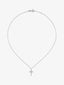 Colgante de oro blanco de 18K con cruz de 12 diamantes en talla brillante con un total de 0,24 cts