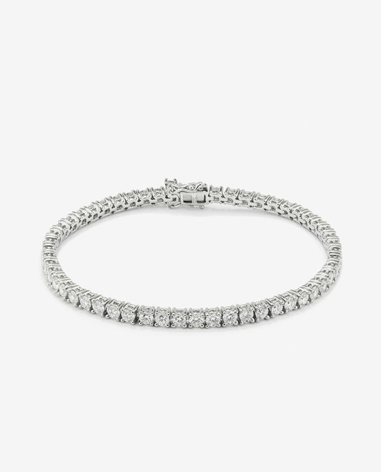 Pulsera rivière de oro blanco de 18K con diamantes en talla brillante con un total de 1,54 cts
