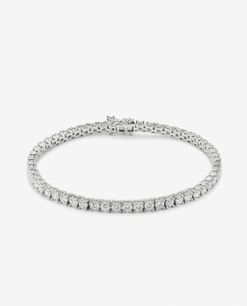 Pulsera rivière de oro blanco de 18K con diamantes en talla brillante con un total de 1,54 cts