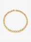 Collar de oro blanco de 18K con 39 perlas doradas esféricas