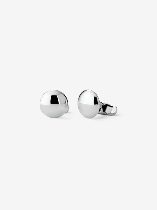 Gemelos de plata 925 con forma circular