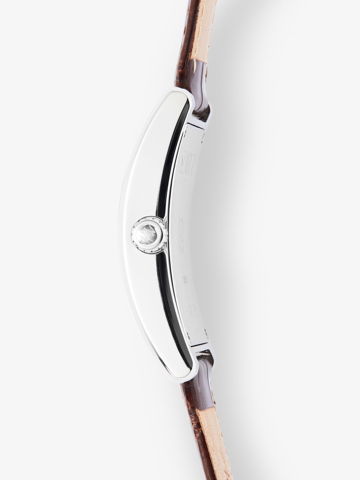 Reloj de acero inoxidable y pulsera de piel, con cristal de zafiro y movimiento de cuarzo
