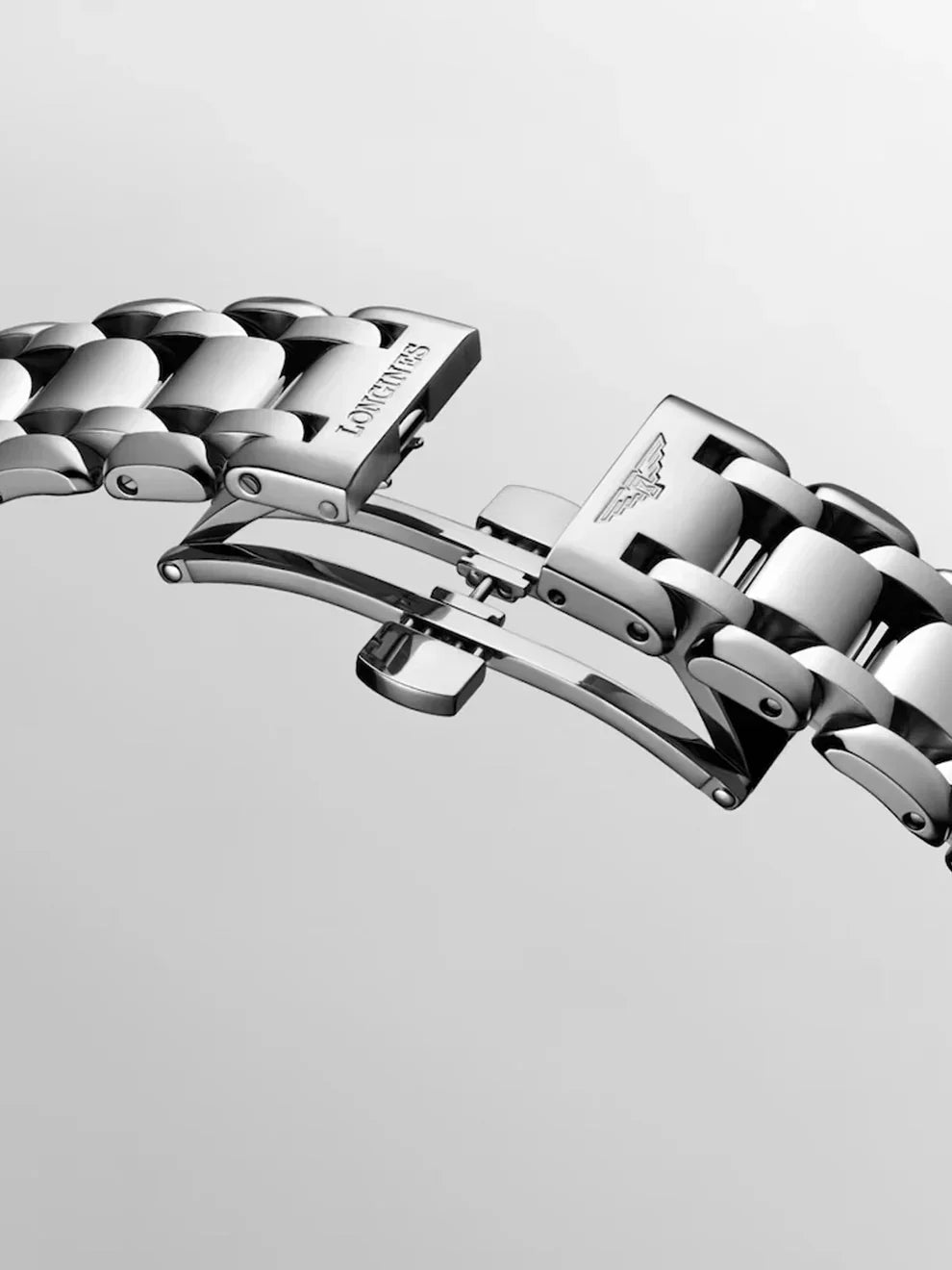 Reloj Longines Primaluna de acero inoxidable con cristal de zafiro, índices de diamantes y movimiento automático