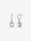 Pendientes de oro blanco de 18K con diamante solitario