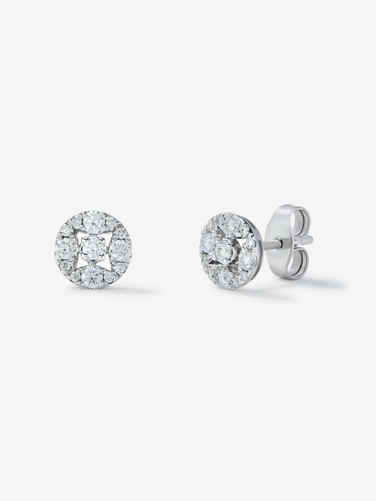Pendientes de oro blanco de 18K y diamantes