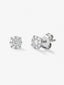 Pendientes de oro blanco de 18K con diamantes blancos en talla brillante de 0,37 cts