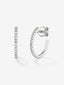 Pendientes aro fino de oro blanco de 18K con diamantes