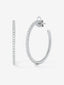 Pendientes de aro de oro blanco de 18K con 50 diamantes en talla brillante con un total de 0,74 cts