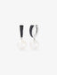 Pendientes de aro de plata 925 con espinelas negras y perlas akoya de 8,5mm
