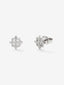Pendientes de oro blanco de 18K con 26 diamantes en talla brillante con un total de 0,21 cts con forma de estrella