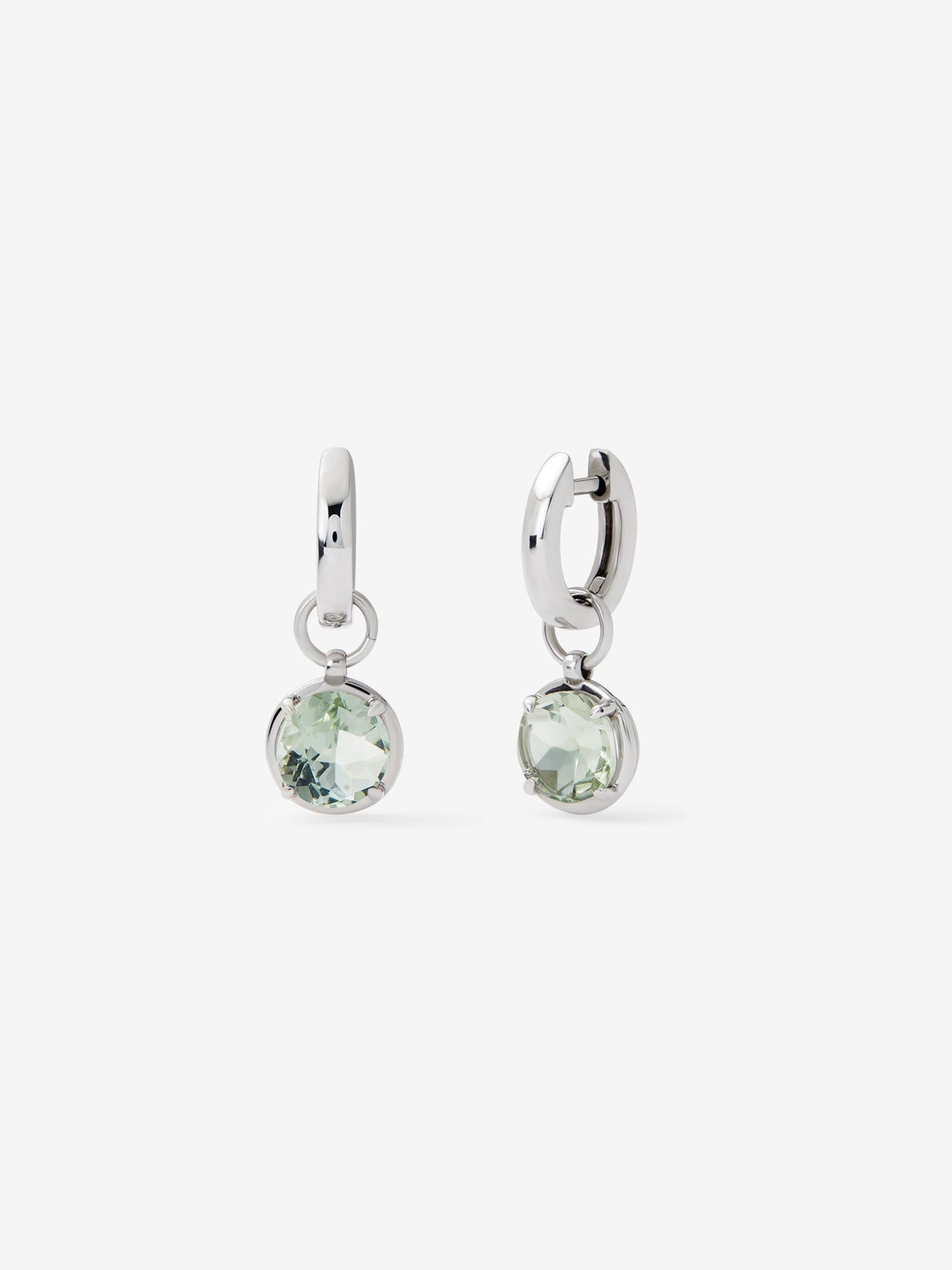 Pendientes de plata 925 con amatista verde