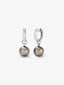 Pendientes de aro de plata 925 con 2 perlas de Tahití de 9mm