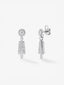 Pendientes desmontables de oro blanco de 18K con diamantes blancos en talla brillante de 0,2 cts