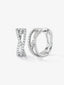 Pendientes de aro múltiple de oro blanco de 18K con 68 diamantes en talla brillante con un total de 0,74 cts