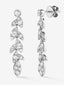 Pendientes de oro blanco de 18K con 58 diamantes en talla brillante con un total de 1,48 cts