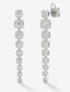 Pendientes de oro blanco de 18K con diamantes blancos en talla brillante de 1,28 cts