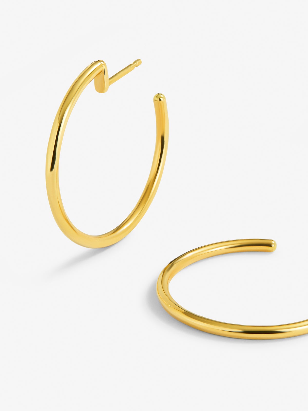 Pendientes de aro de oro amarillo de 18K 28,5mm