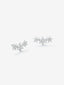 Pendientes trepadores de oro blanco de 18K con 42 diamantes en talla brillante con un total de 0,58 cts en forma de estrellas