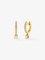 Pendientes de oro amarillo de 18K con 22 diamantes en talla brillante con un total de 0,41 cts