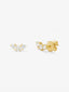 Pendientes de oro amarillo de 18K con diamantes blancos en talla brillante de 0,58 cts