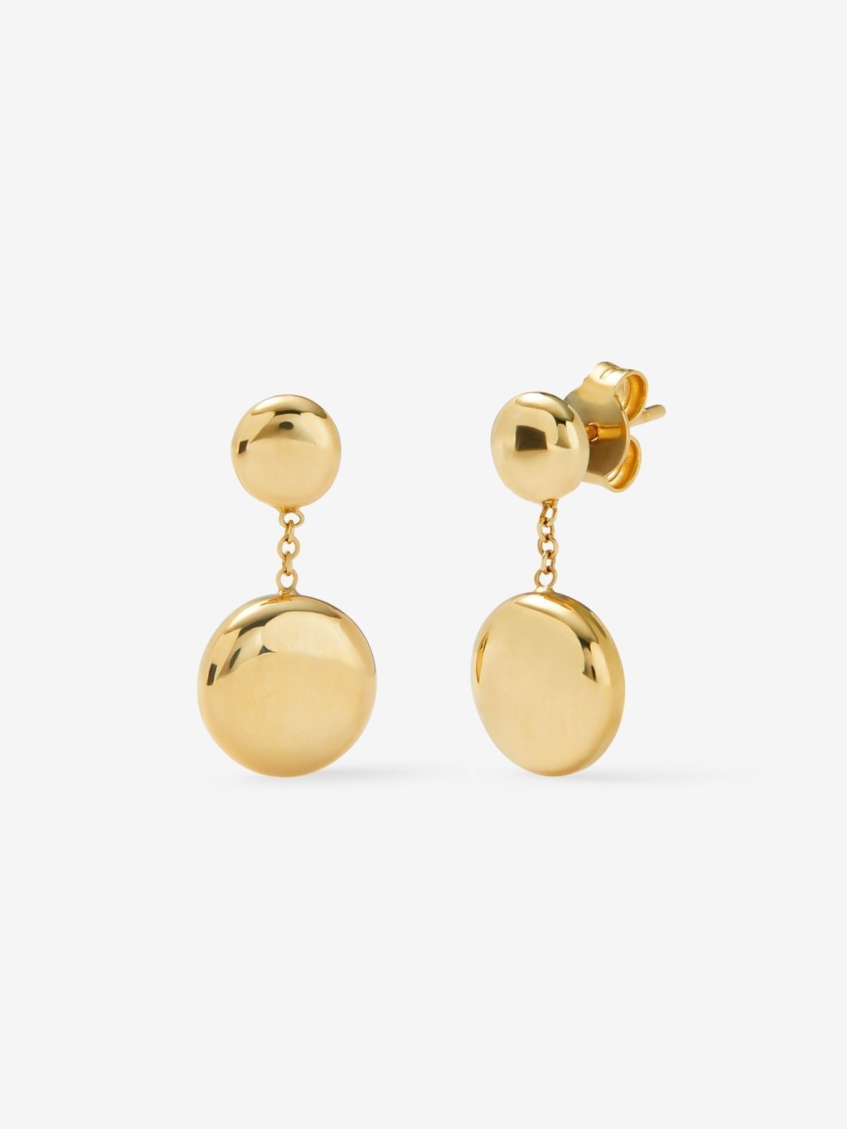 Pendientes de oro amarillo de 18K con esferas