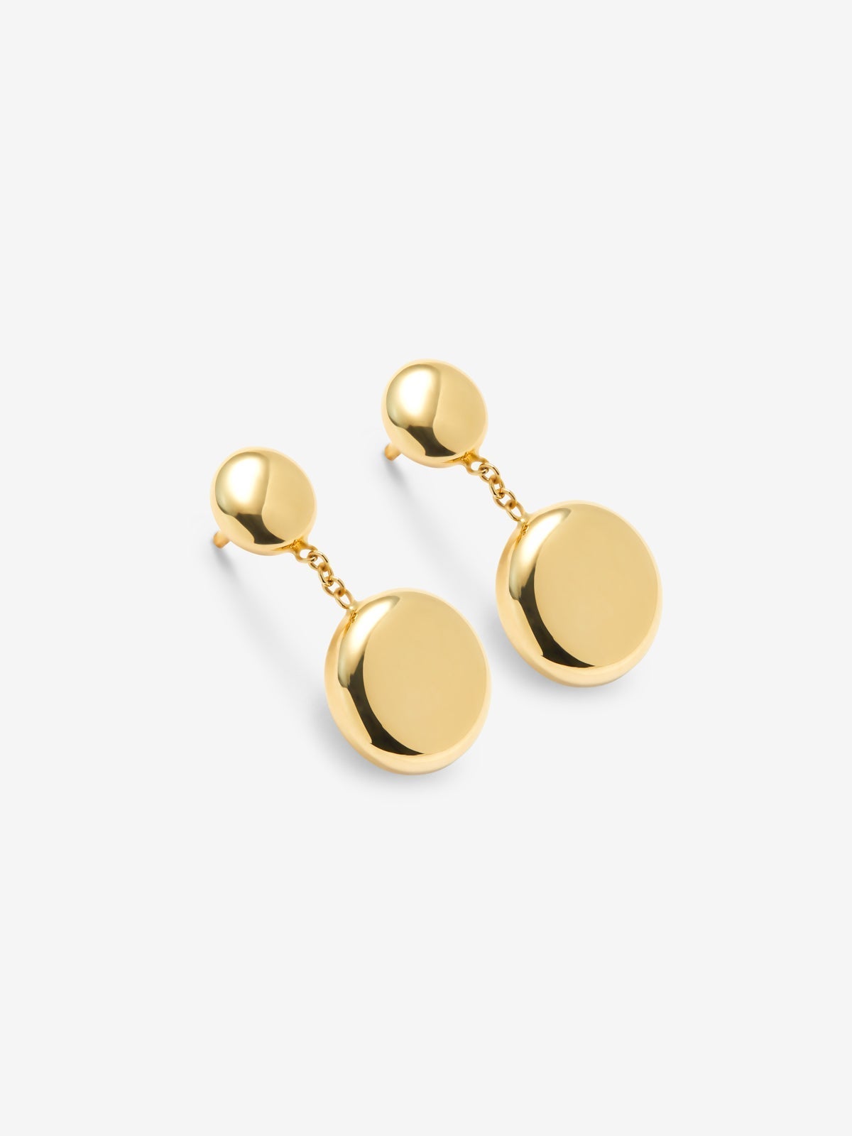 Pendientes de oro amarillo de 18K con esferas