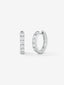 Pendientes de oro blanco de 18K con 12 diamantes en talla brillante con un total de 0,96 cts