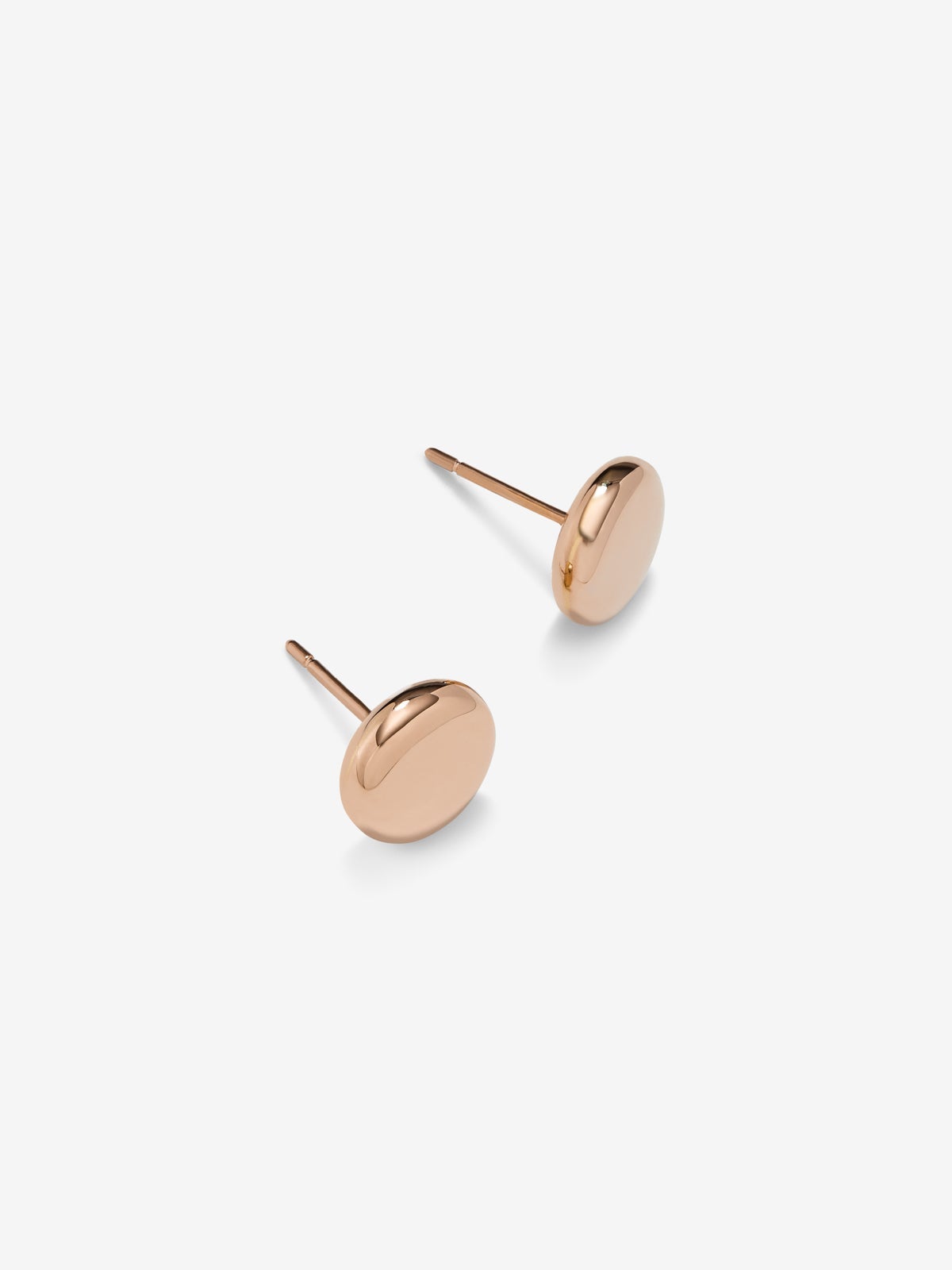 Pendientes de oro rosa de 18K con forma circular