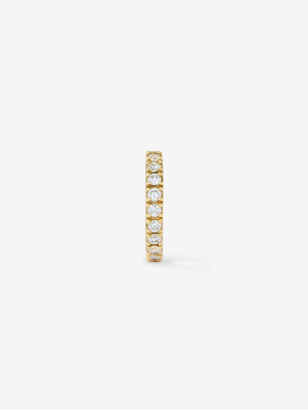 Pendientes de aro de oro amarillo de 18K con diamantes en talla brillante