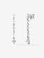 Pendientes colgante largo de oro blanco de 18K y diamante