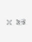 Pendientes boton oro blanco de 18K y diamante pave