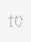 Pendientes de aro de oro blanco de 18K con diamante