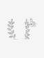 Pendientes trepadores de oro blanco de 18K con diamantes en talla brillante de 0,16 cts