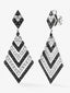 Pendientes colgantes de oro blanco 18K con diamantes blancos y diamantes negros