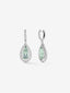 Pendientes de oro blanco de 18K con 2 amatistas verdes en talla pera con un total de 5,91 cts y 120 diamantes en talla brillante con un total de 1,53 cts