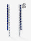 Pendientes colgante de oro blanco de 18K con diamante y zafiro