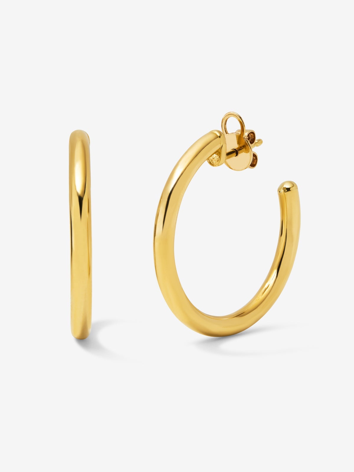 Pendientes de aro de oro amarillo de 18K 28,5mm